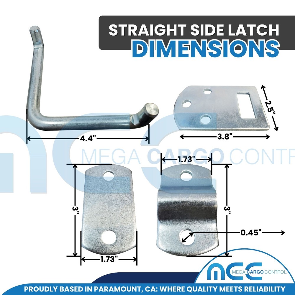 4 Pack Corner Side Gate Stake Bed Latches Bracket Set for Stake Trucks Trailer