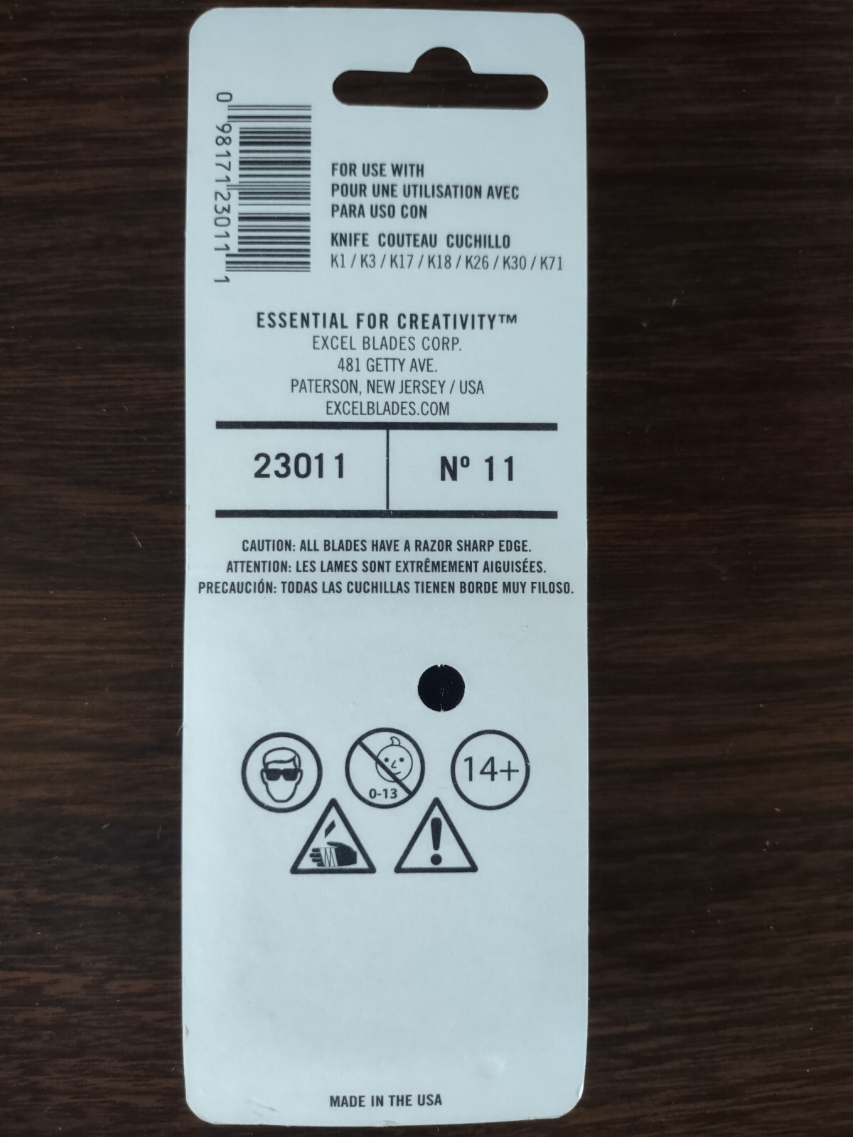 Excel No. 11 Blades With Safety Dispenser Pack Of 15