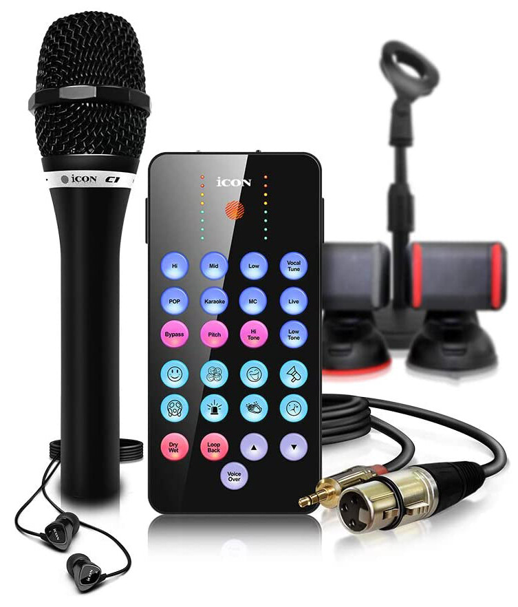 Icon Pro Audio LIVEPOD Plus xC1 Live Steaming Audio Processing Interface Bundle