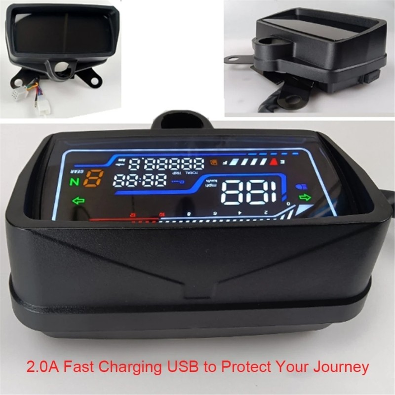 Dashboard LCD Speedometer Meter Instrument Cluster for CG125 CG150 Clear Display