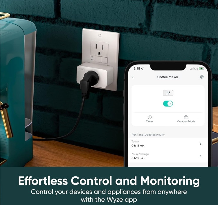 Wyze Plug, 2.4GHz WiFi Smart Plug,One-Pack, White