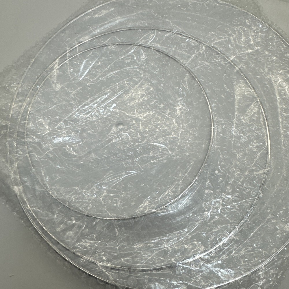 cake plate Three Rectangle And Six Round Plates Plastic {AA}