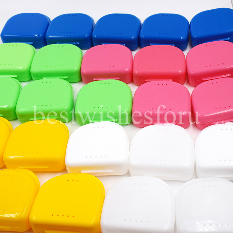 Dental Orthodontic Retainer Denture Storage Case Box Mouthguard Container