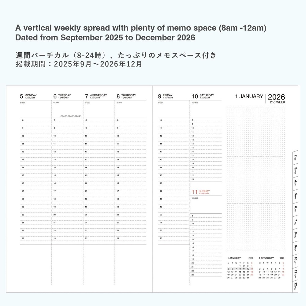 MARK'S Planner 2025 September Start Weekly A5 Storage It Pink