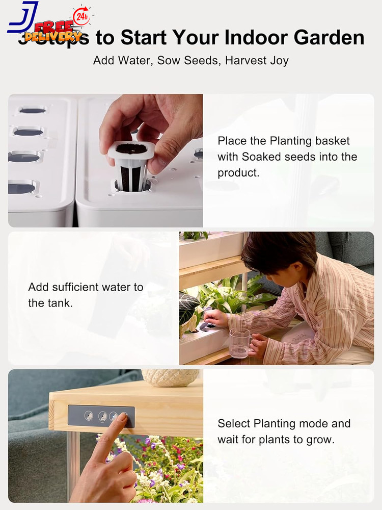 Hydroeasy1.0 Hydroponics Growing System Kit Beginner-Friendly Indoor Garden for