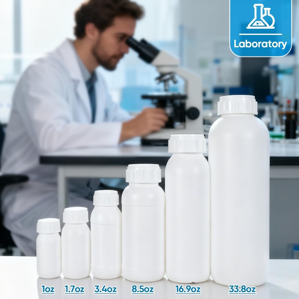 6Pack 1oz Plastic Small Travel Bottles - Empty Containers with Lids, EVOH Hig...