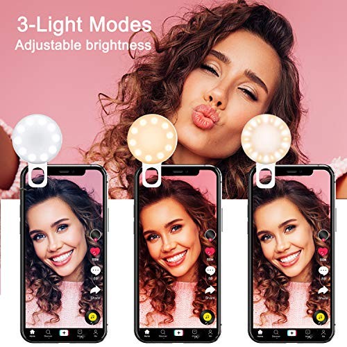 Mini Ring Light, Small Clip On Ring Light,Portable LED Light for 0.4 inch