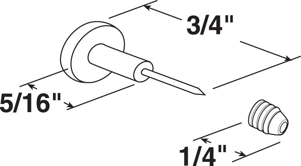 L 5776 Window Mullion Grid Retainer Pins 6 Pack