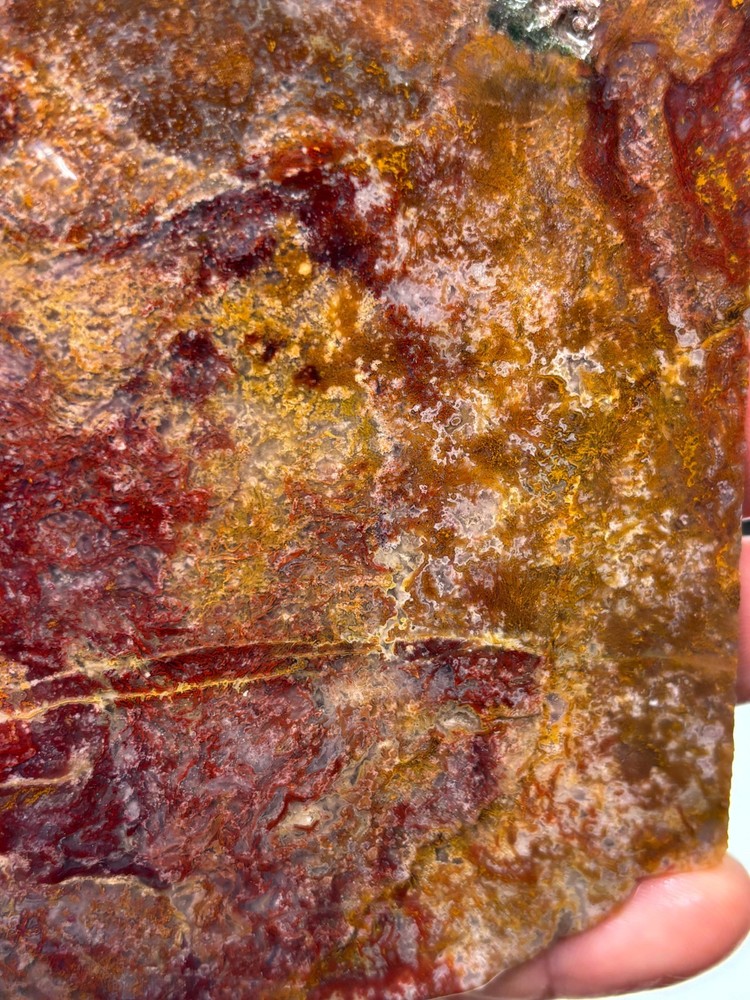 Large Mexican Red Moss Agate Slab Lapidary Cabbing Combo Ship Avail
