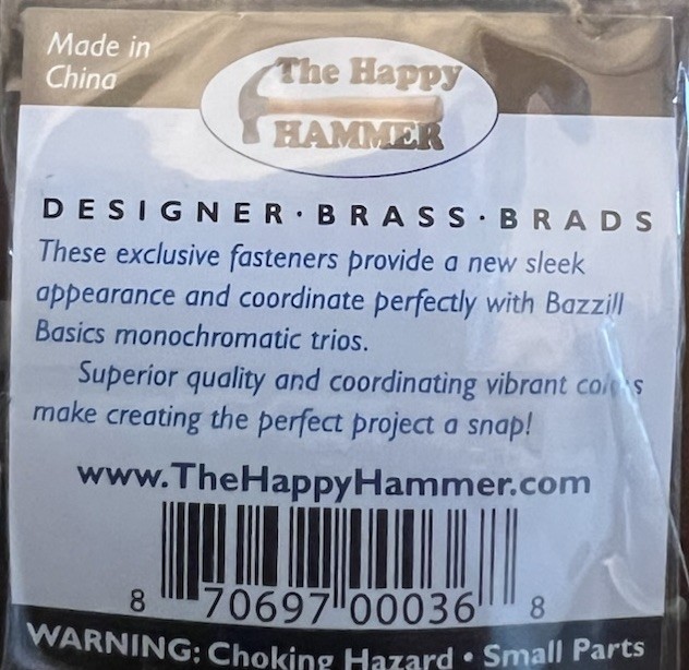 Bazzill Monocramatic Star Brads Assortment - Brown
