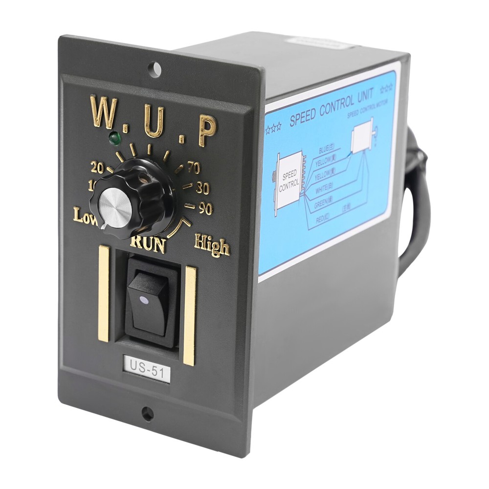 60W 110V AC Gear Motor Electric Variable Speed Controller Single-phase 1:10（10k）