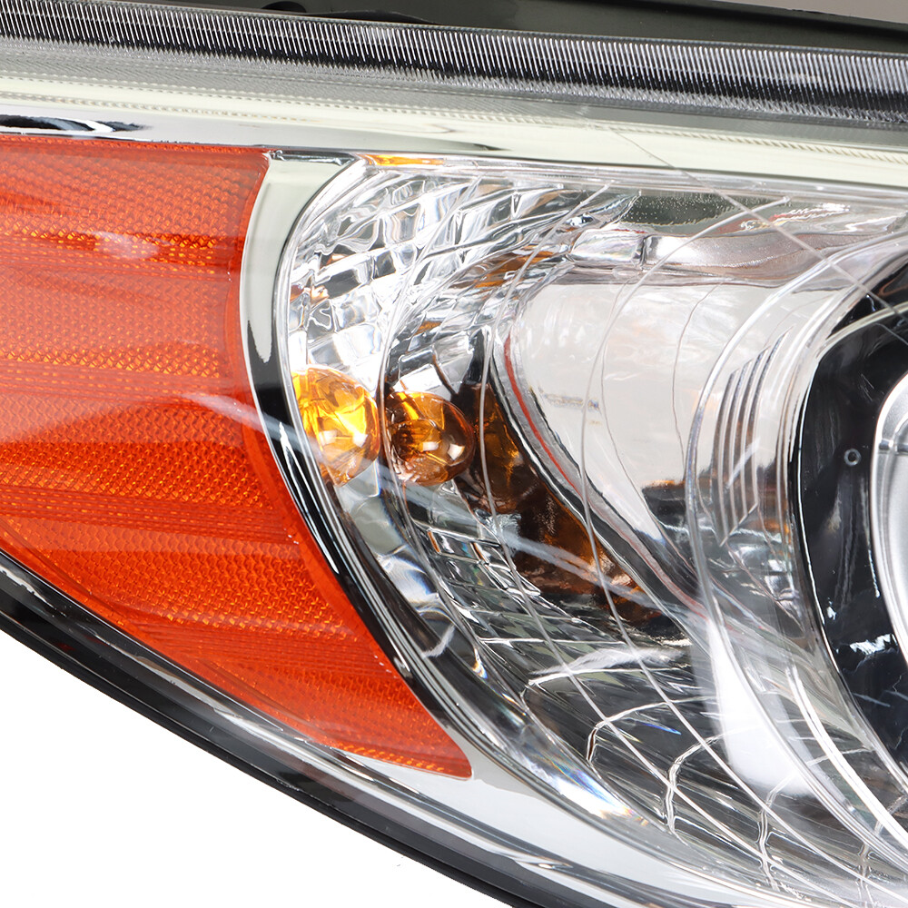 Pair Chrome Left+Right For 2011-2014 Hyundai Sonata LED Clear Headlights Lamps