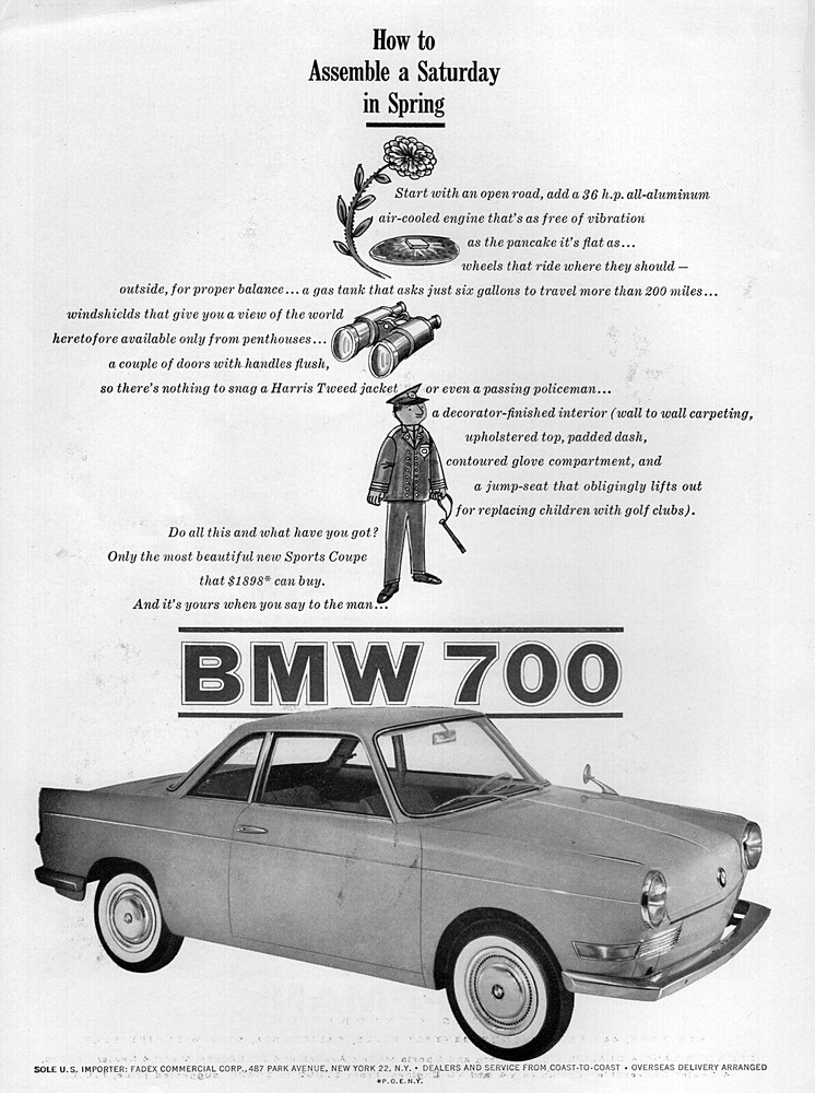 1960 BMW 700 "Saturday in Spring" Original Ad