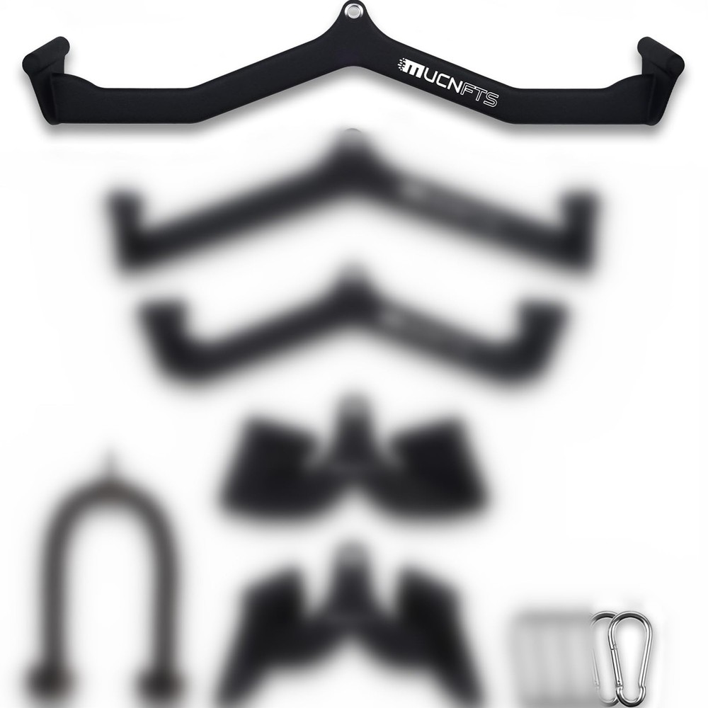 LAT Pulldown Attachments, Thickened Ergonomic Back Tricep Training Handle, LA...