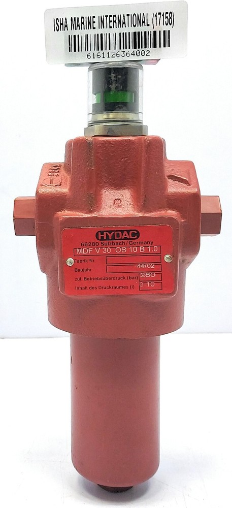 HYDAC MDFV30OB10B1.0 Hydraulic Filter Pressure filter
