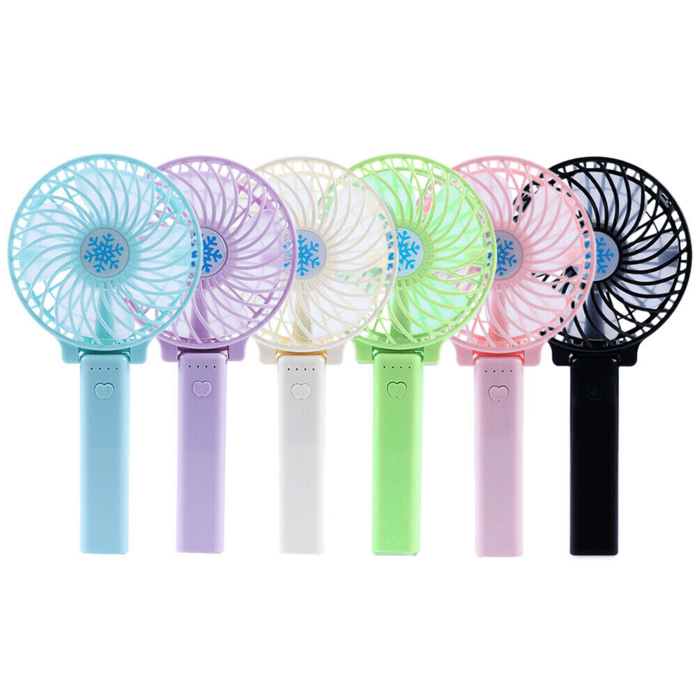 Portable Rechargeable Fan Mini Handy Fan Pocket Size Air Cooler USB w/ Battery