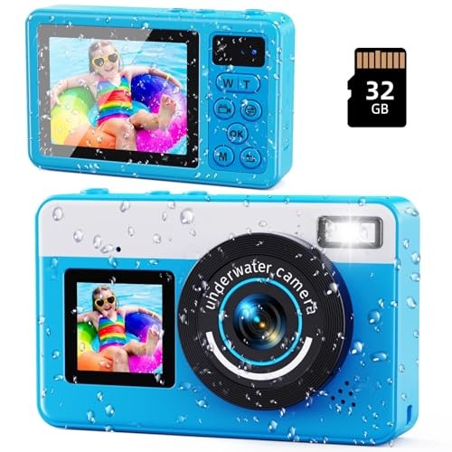 Underwater Digital Camera - 10 FT Waterproof Floating Camera with Blue 10FT