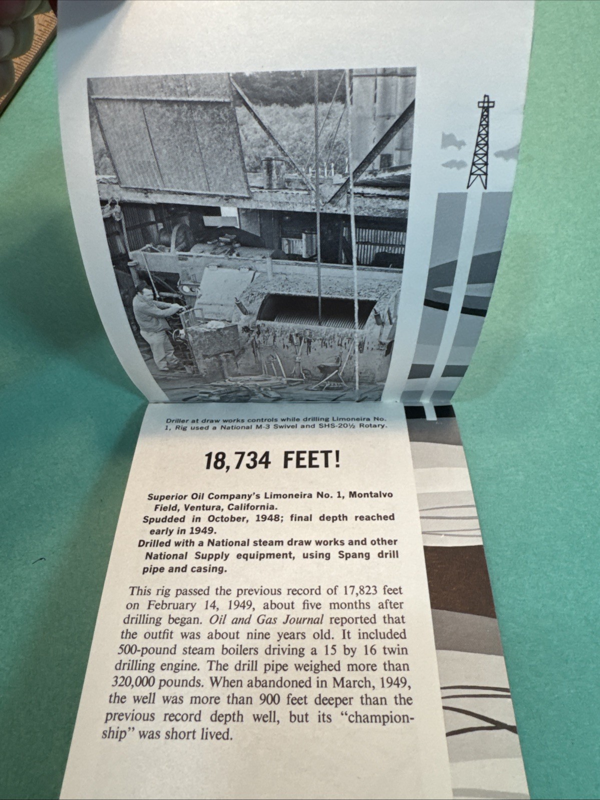 1959 Centennial of Oil Eastern States Expo, Drilling Rig National T-45 Brochure