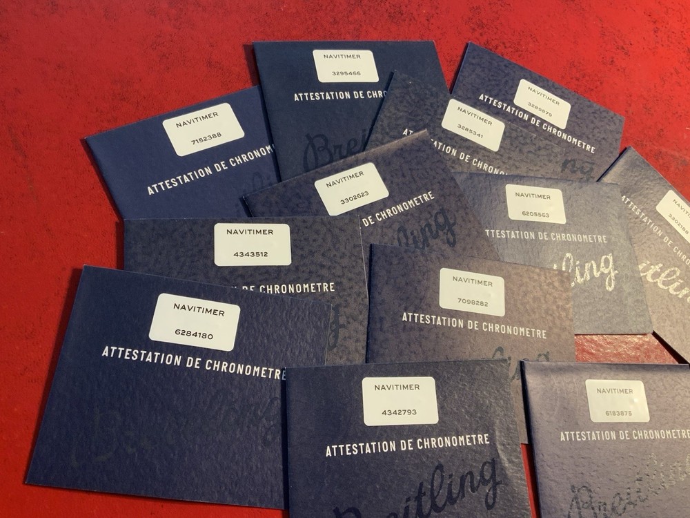 Breitling Attestation De Chronometre Certificate For Navitimer (ONLY ONE)