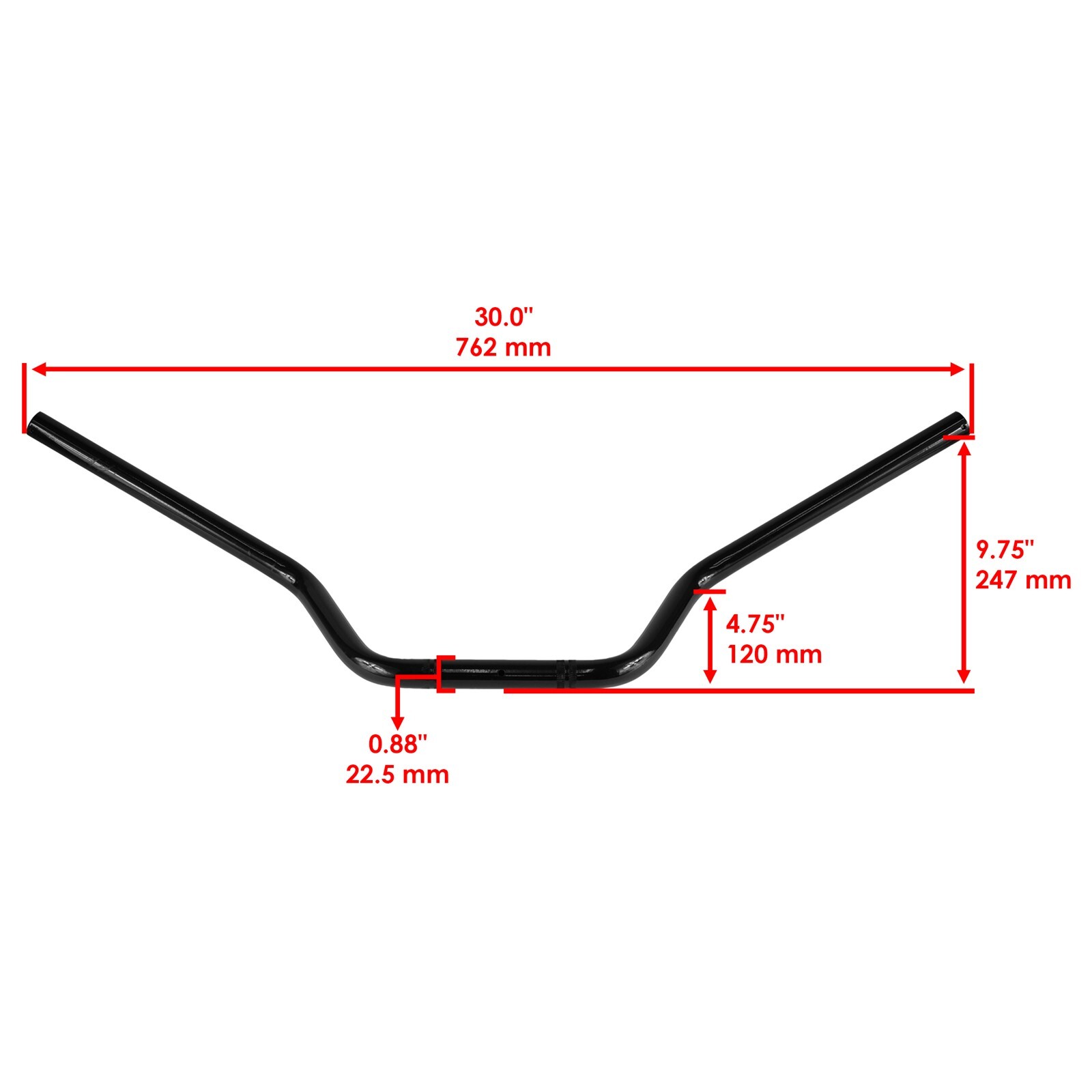 Handlebar & Grip w/ Bar End For Honda Fourtrax 300 TRX300 2X4 1988-2000