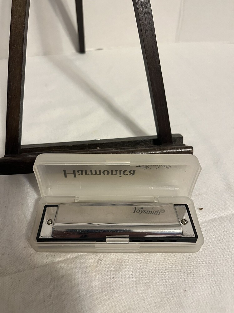 Toysmith Harmonica Item # 8071 Translucent Harmonica Clear Case Vintage