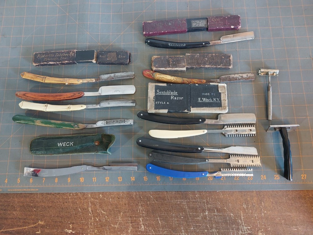 Vintage straight razors lot