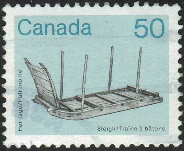 Canada sc#930 Artifact: Sleigh, Used