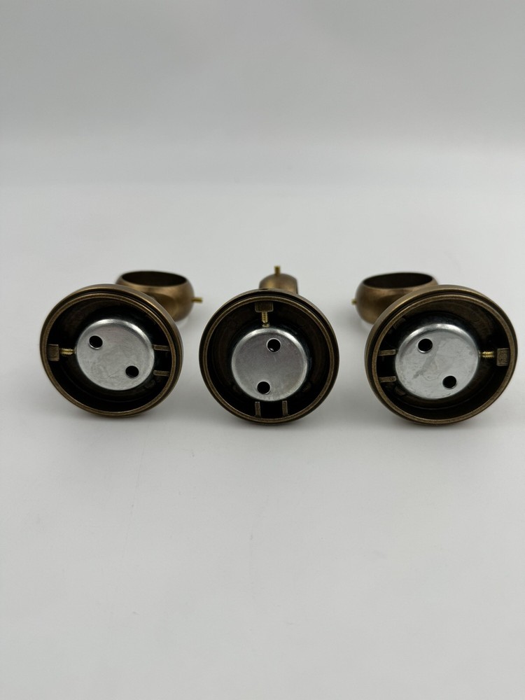 Williams Sonoma Curtain Bracket Assembly Hardware Kit Simple Barral Circle Brass