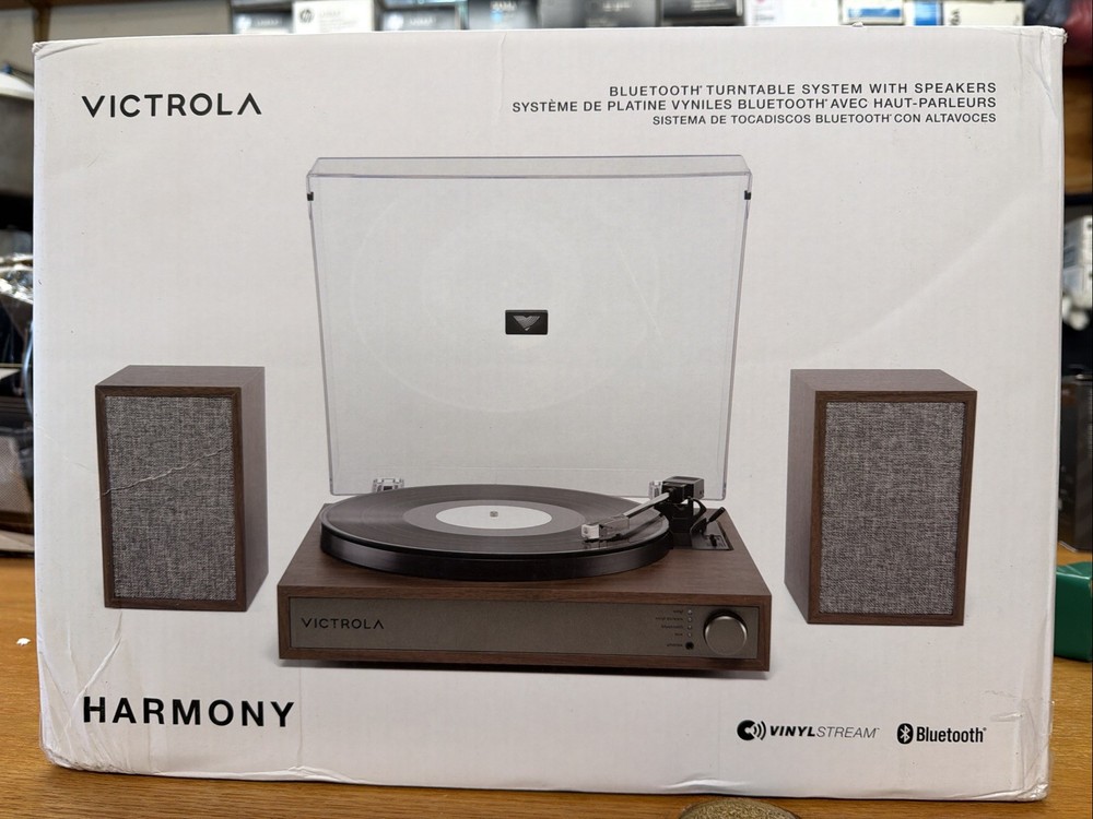 Victrola Harmony Turntable System, Bluetooth, Wired Bookshelf Speakers