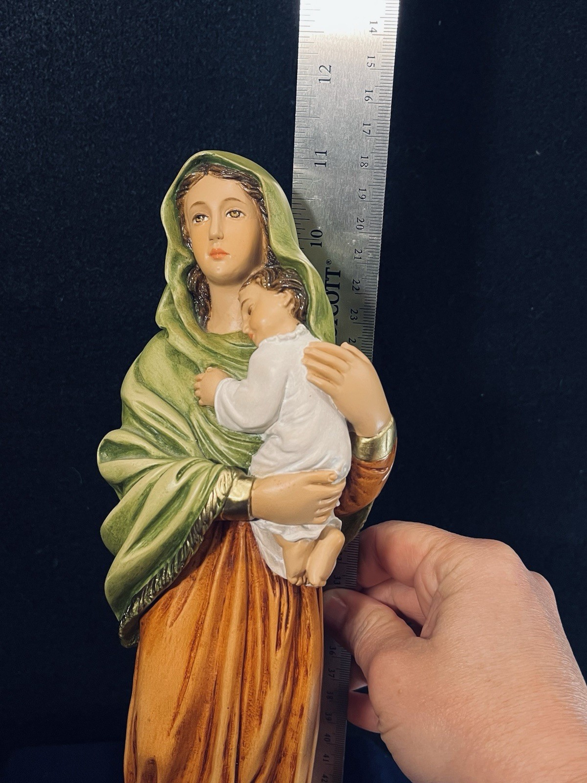 Virgin Mary Madonna Child Statue Catholic Religious 11” Mother & Baby Jesus