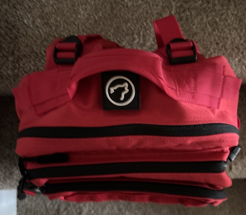 WOLFpak Tactical Backpack Elite Red w/Adjustable Padded Straps 17x12x10