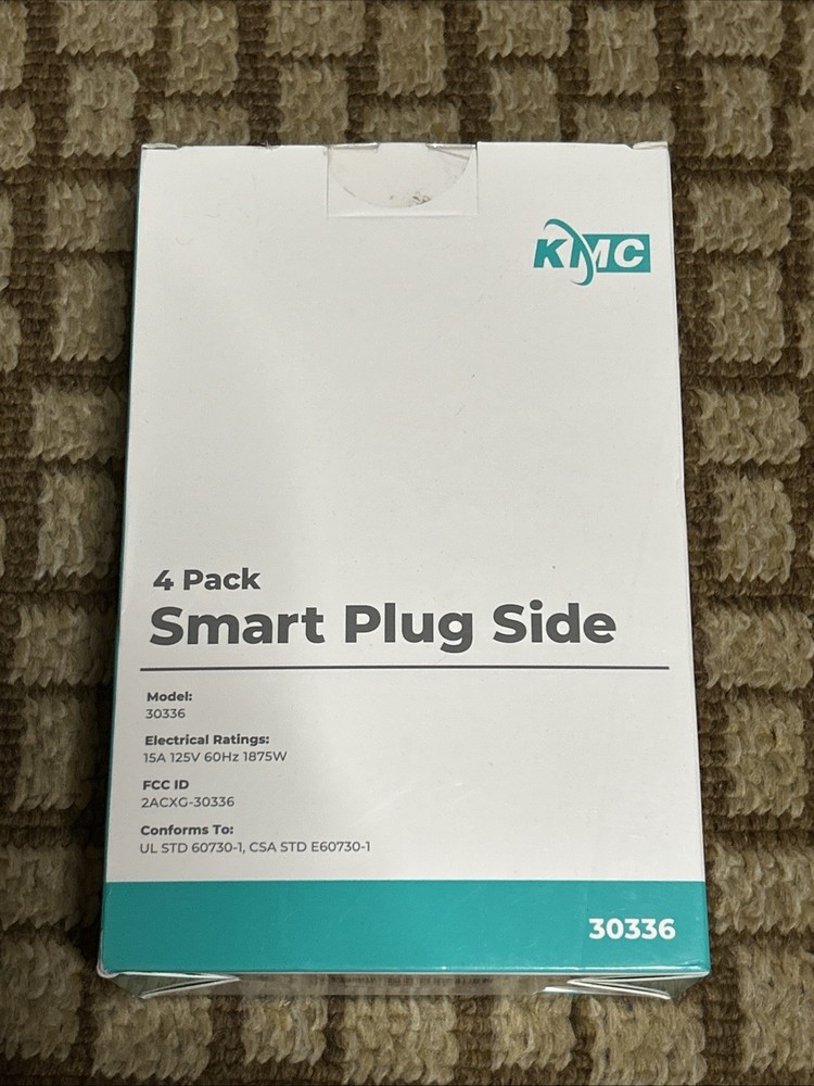 KMC Smart Plug 4-Pack, Side 3-Outlet Extender, Compatible with Google &