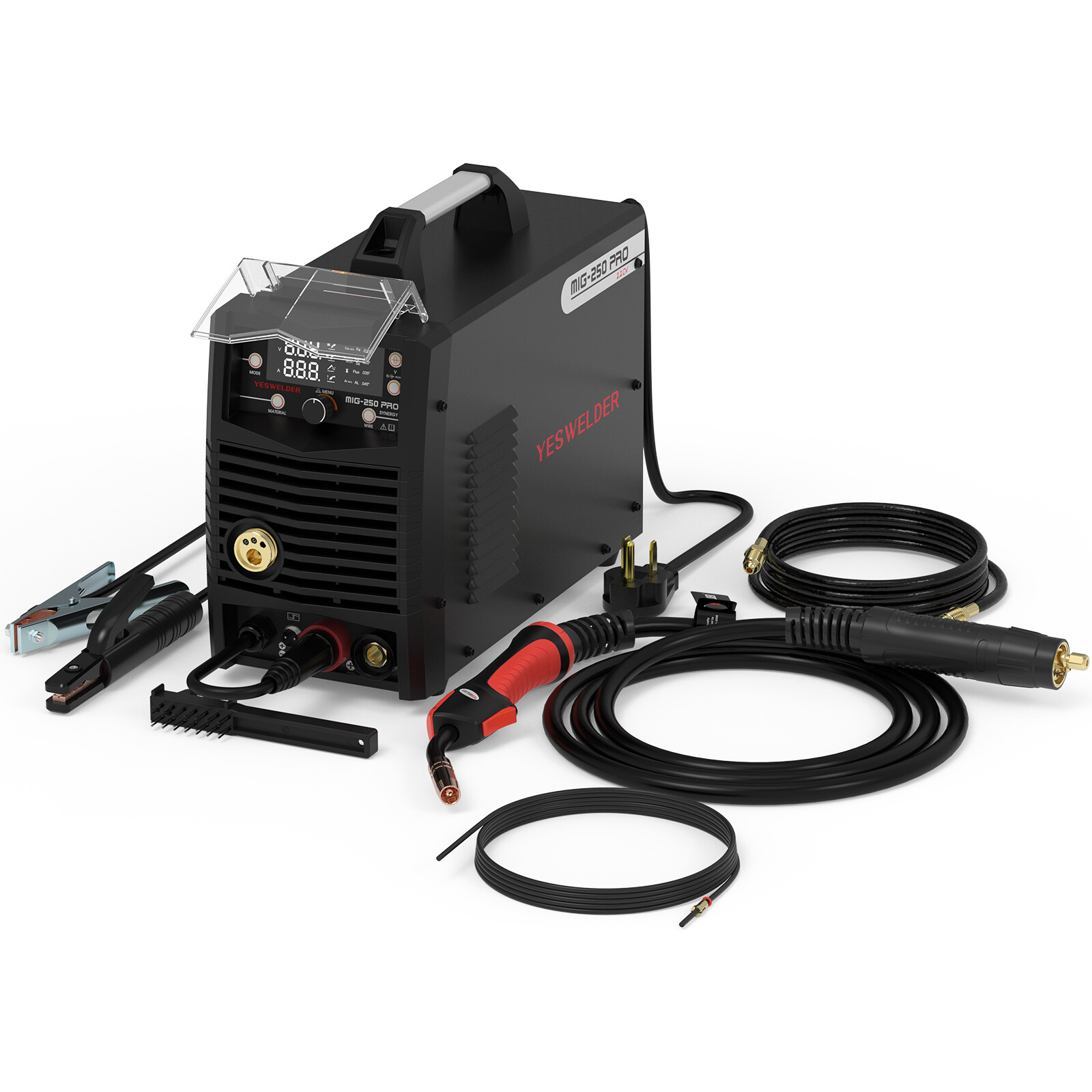 MIG-250 PRO Aluminum Welder,250A 220V,Welding Machine MIG/Lift TIG/ARC 3 in1