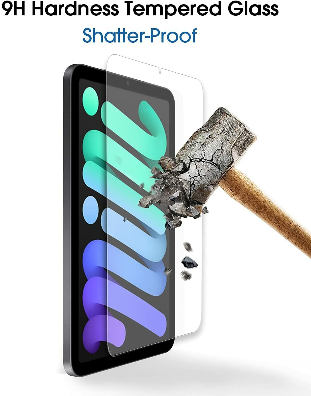 (2-Pack) amFilm iPad Mini 6 Tempered Glass Screen Protector (6th Gen, 2021)