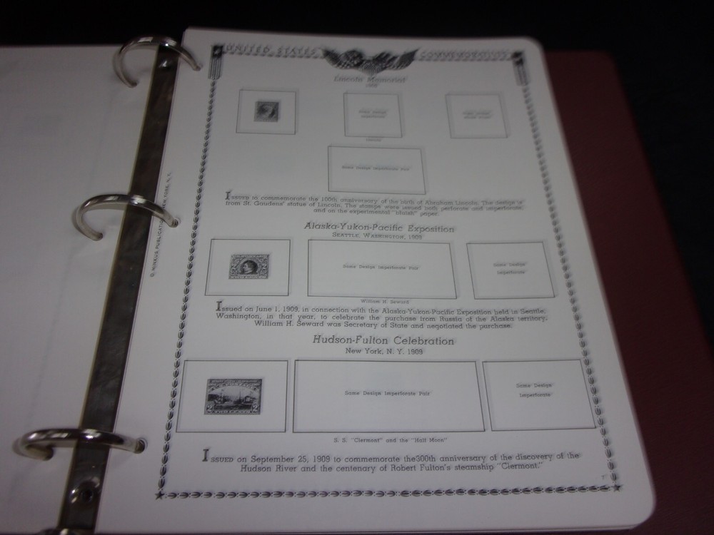 KAPPYSSTAMPS MINKUS 3 RING BINDER PAGES 1893-1952 CLEAN NO STAMPS