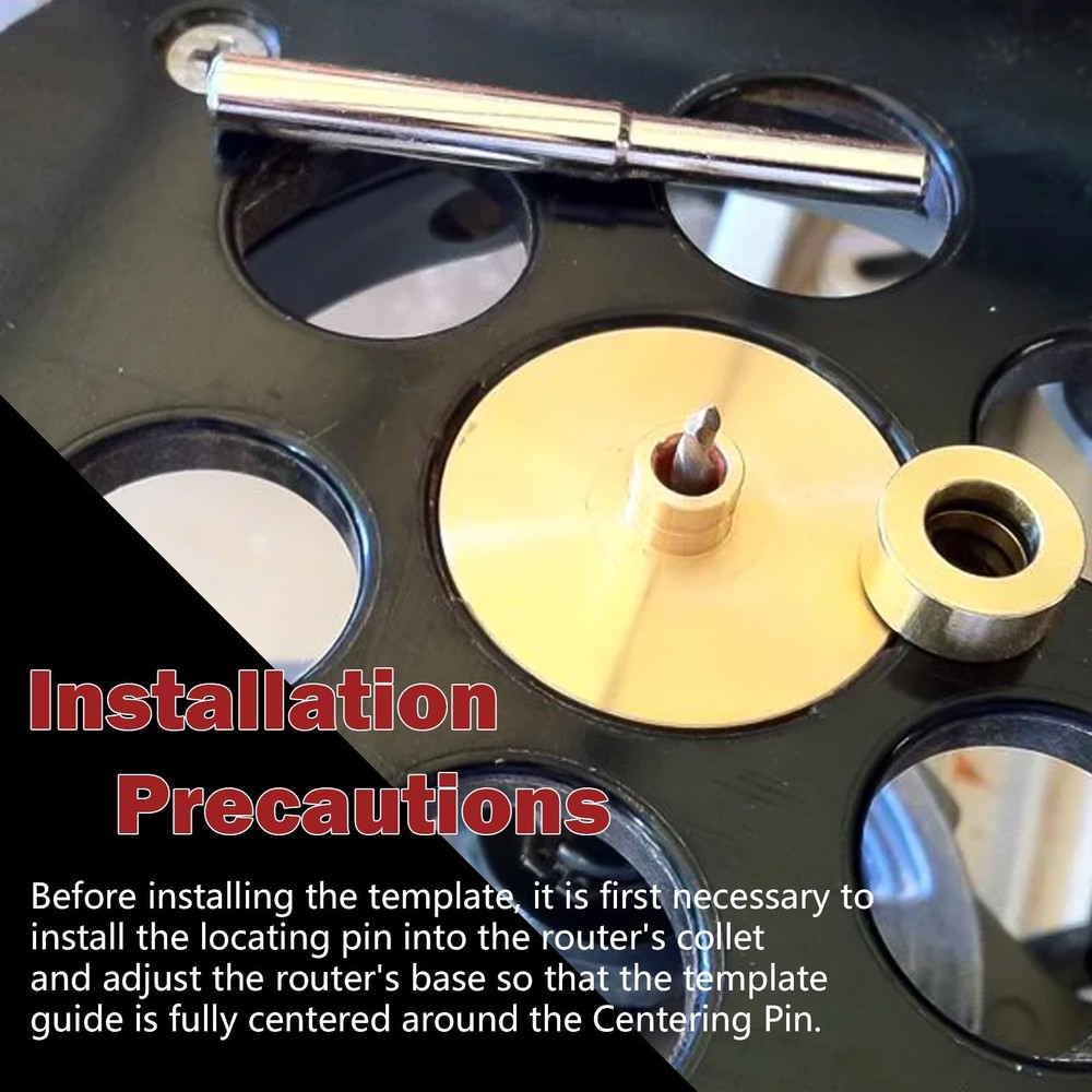 Router Inlay Bushing Kit for Router Template Guide Set Solid Brass Router Inl...