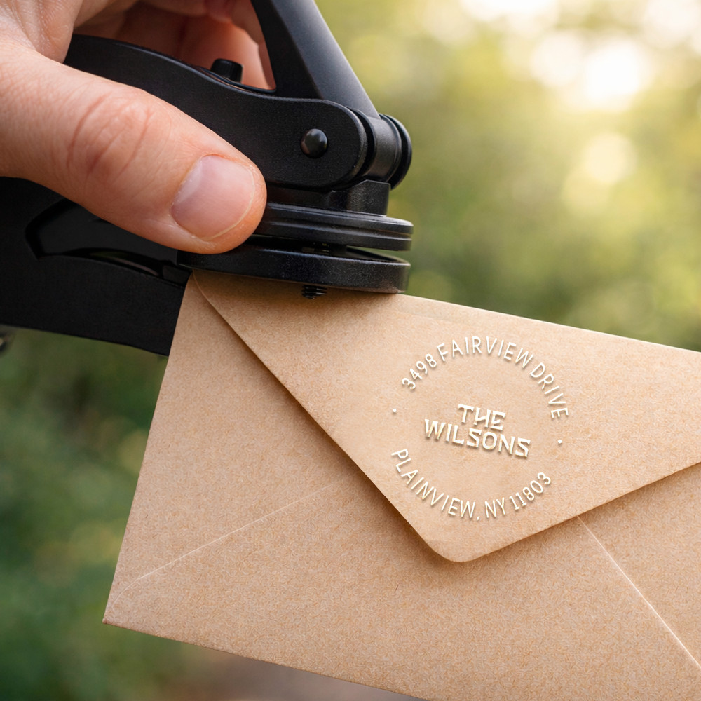 Customized Address Embosser Housewarming Gift Mailing Embosser 1.62 Inches