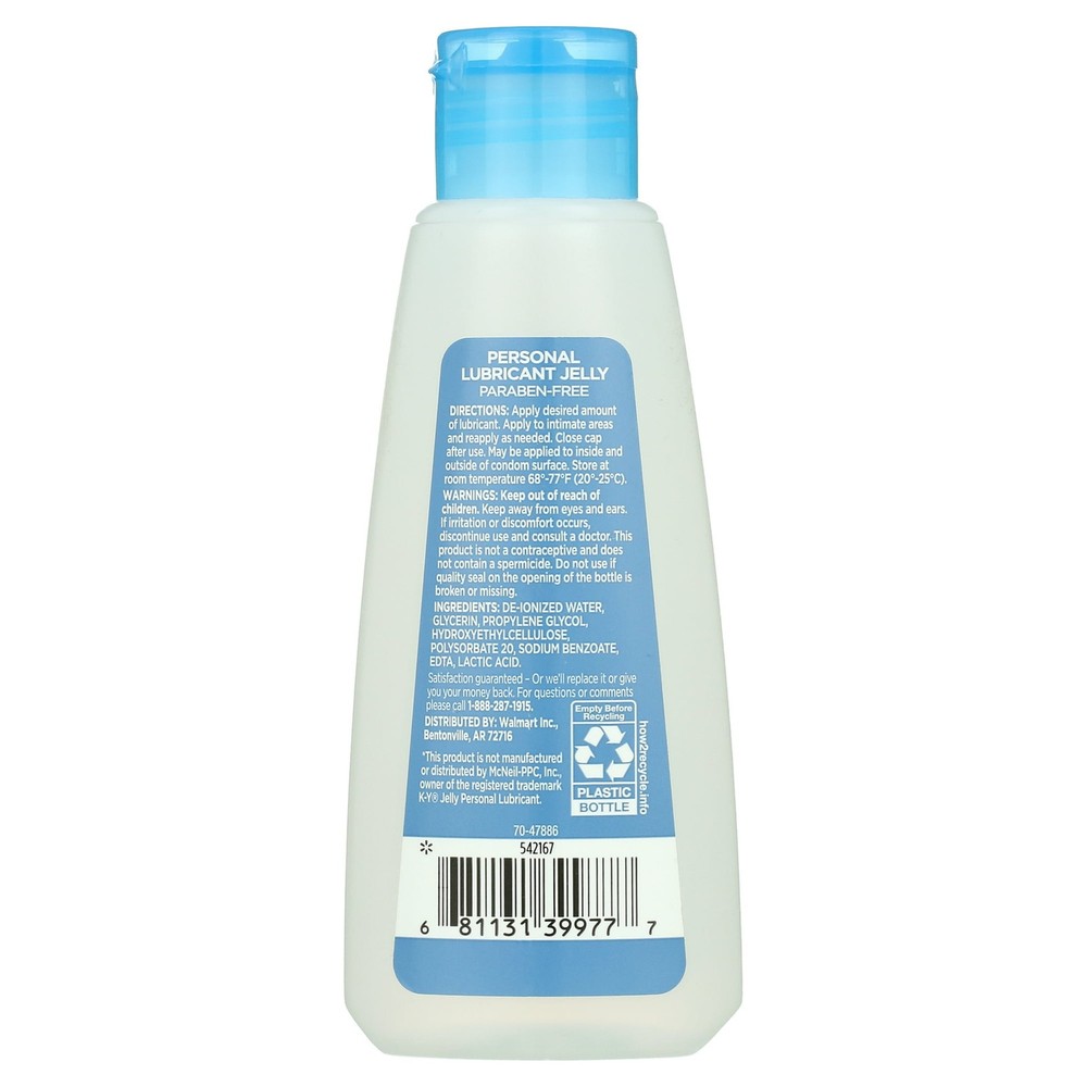 Equate Personal Lubricant Jelly 4 oz Water Based Lubricant