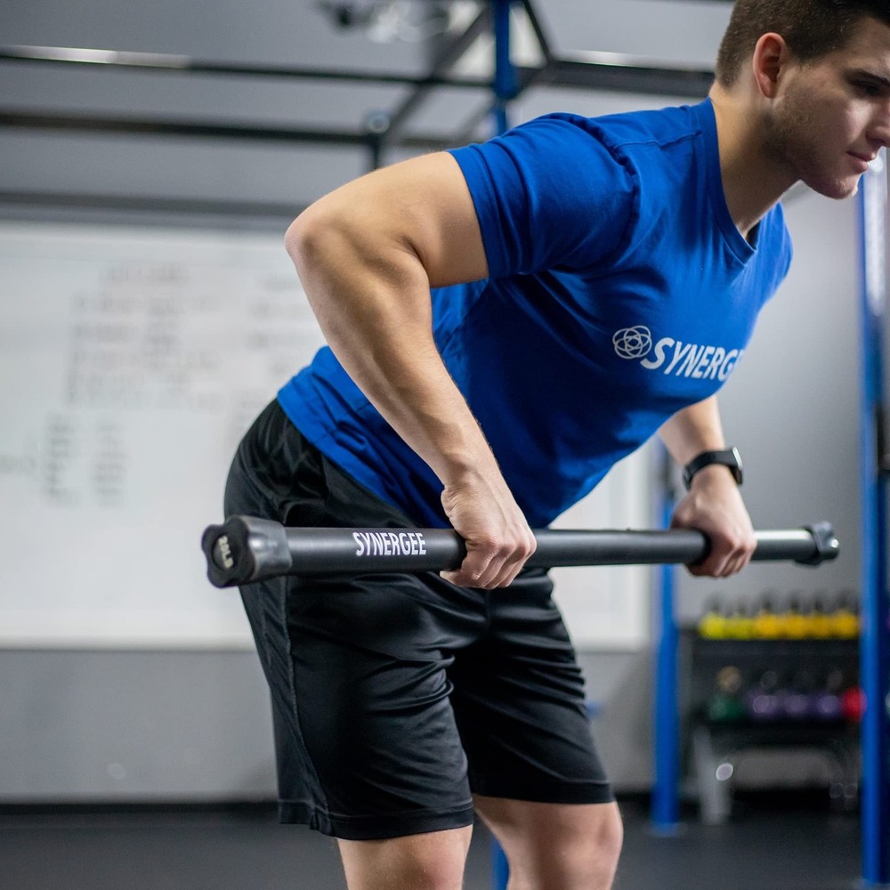 Synergee Workout Bar Weight Bar Combo Set - Multiple Weights Padded Weighted ...