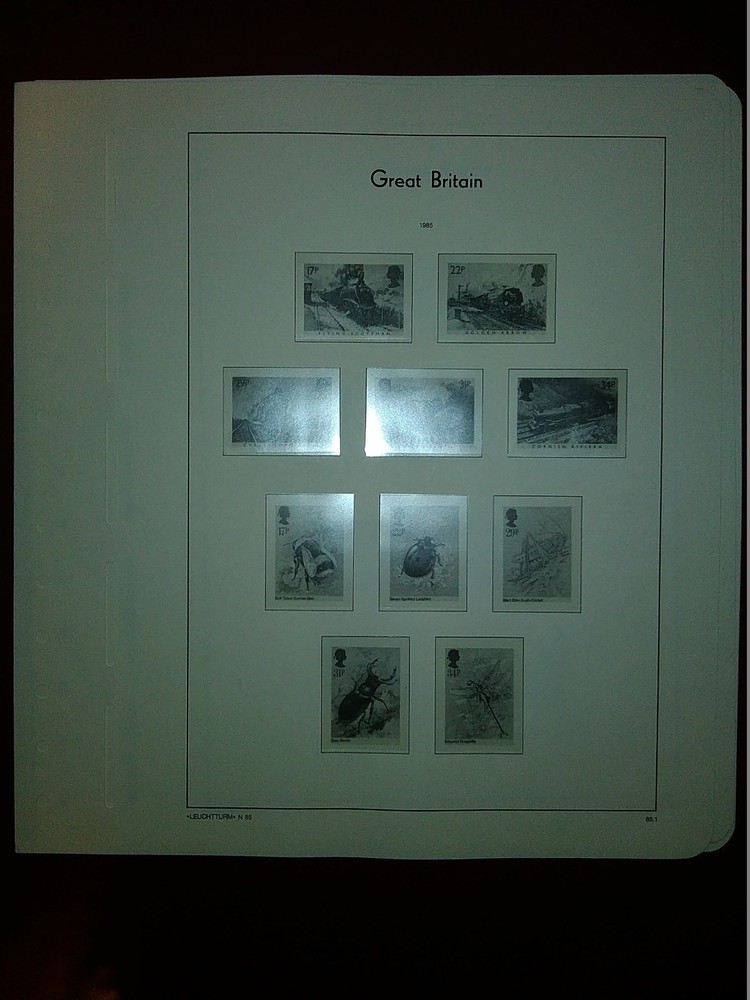 LIGHTHOUSE Commemorative Hingeless album pages Great Britain 1980-85 Used 85.02