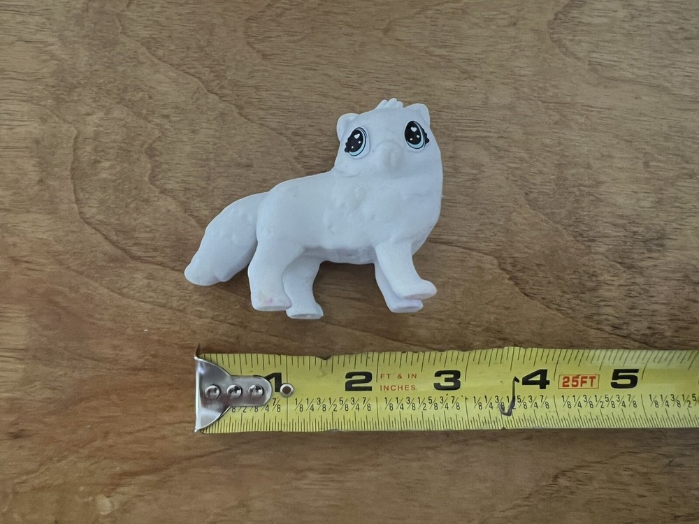 Scribble Scrubbie Pets Arctic Igloo Felt Arctic Fox Replacement Figure Flocked