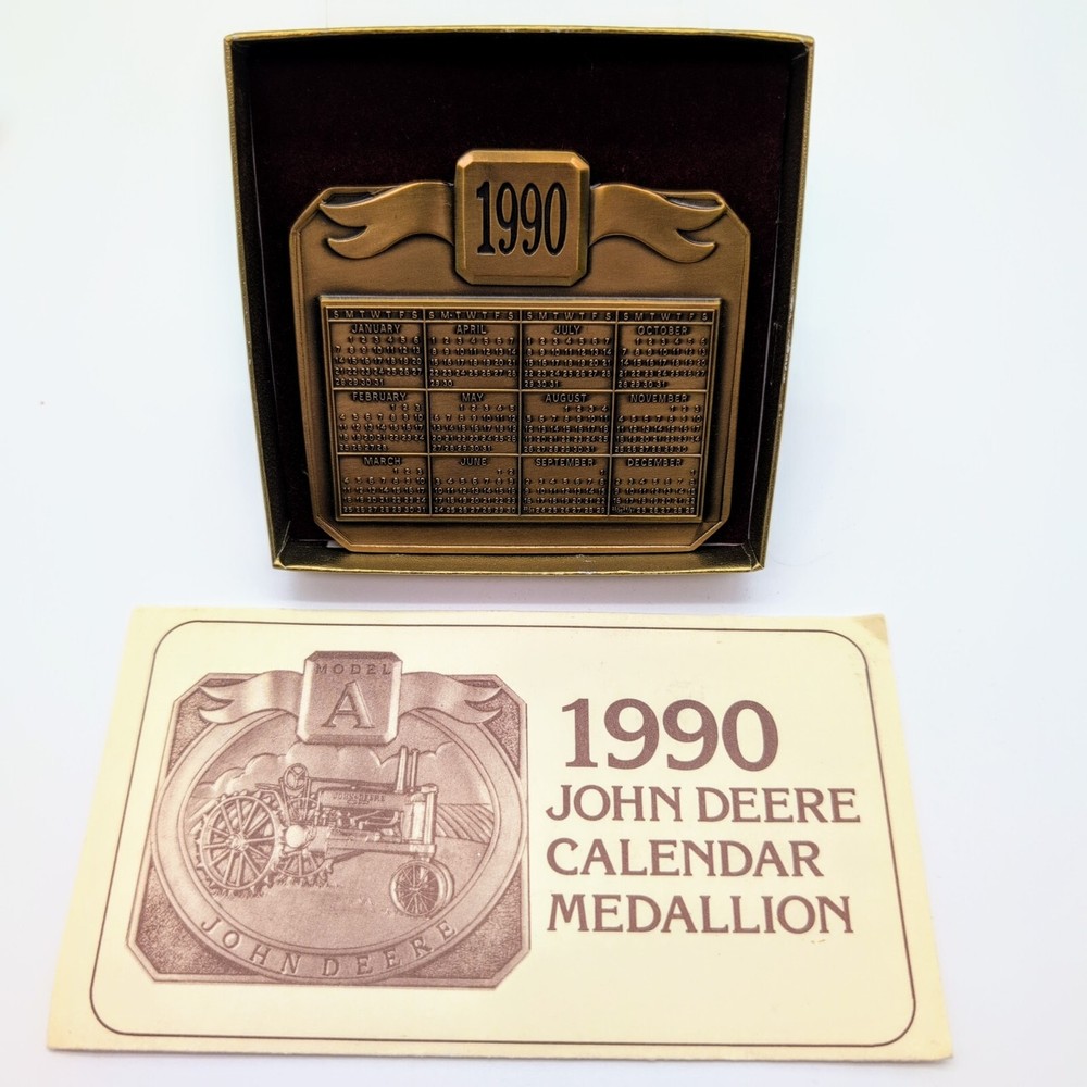 John Deere 1990 Calendar Medallion