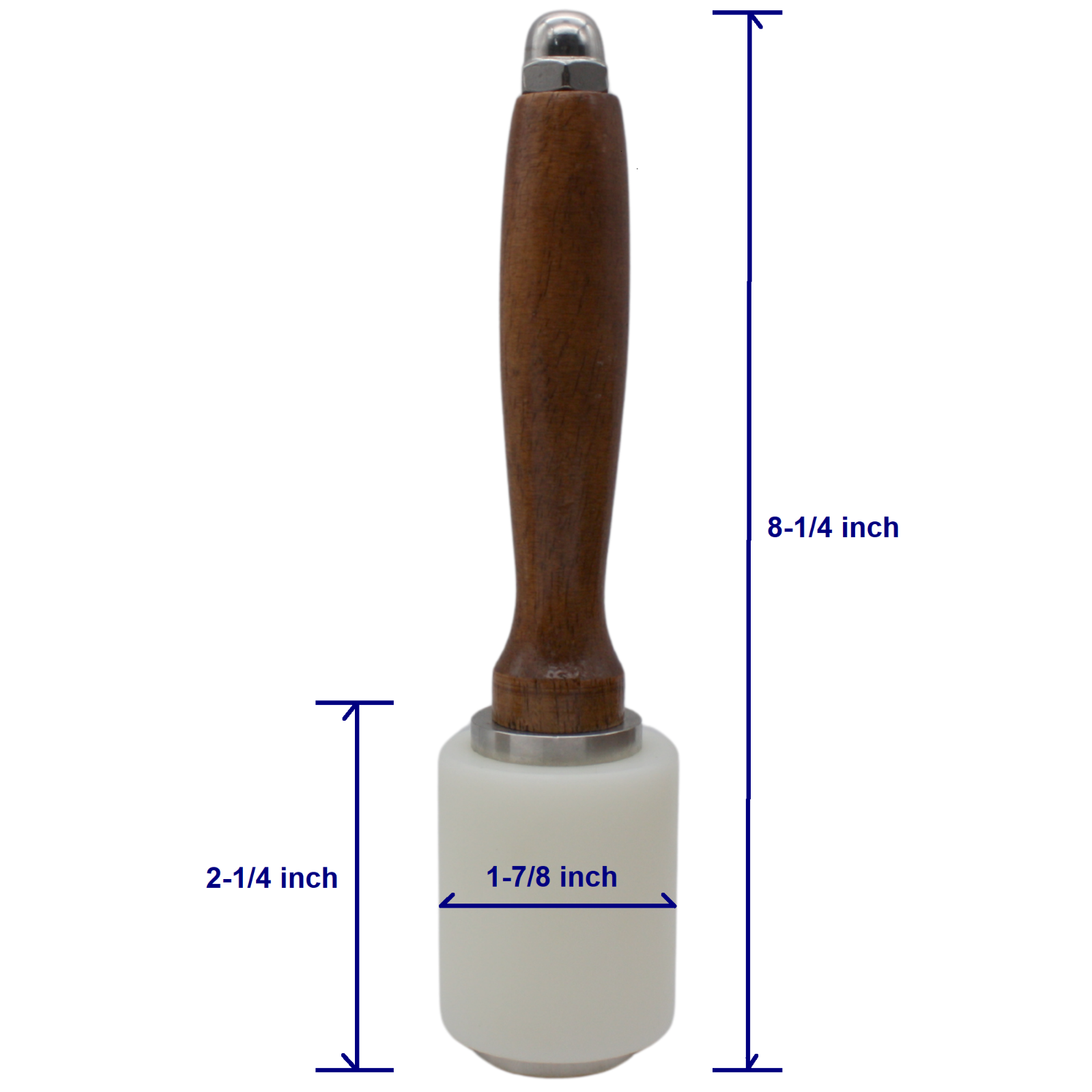 2 Pcs Leather Carving Hammer, Leathercraft Tool Nylon Head Wooden Handle Mallet