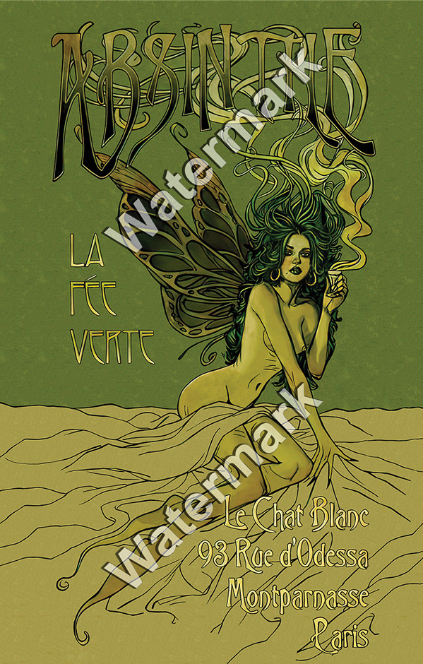 Green Fairy Absinthe Poster - Gift