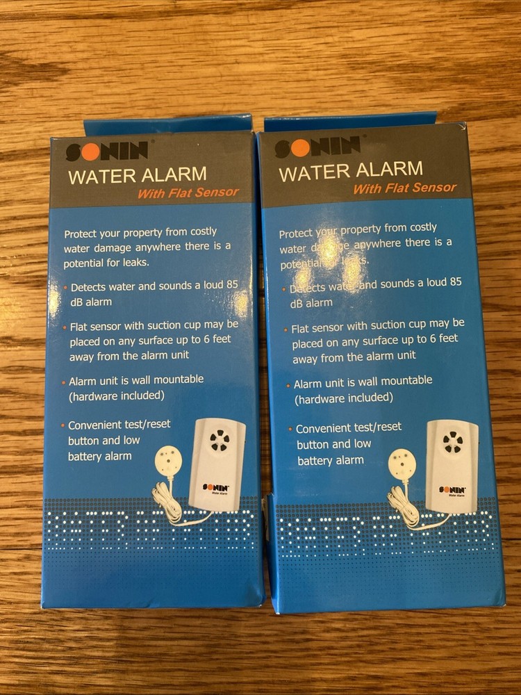 2- Sonin Water Alarms with Flat Sensor 00701