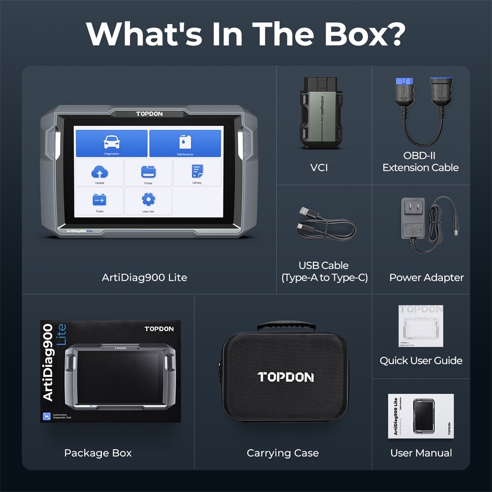 2025 TOPDON ArtiDiag900 Lite OBD2 Scanner Diagnostic Tool with Active Test