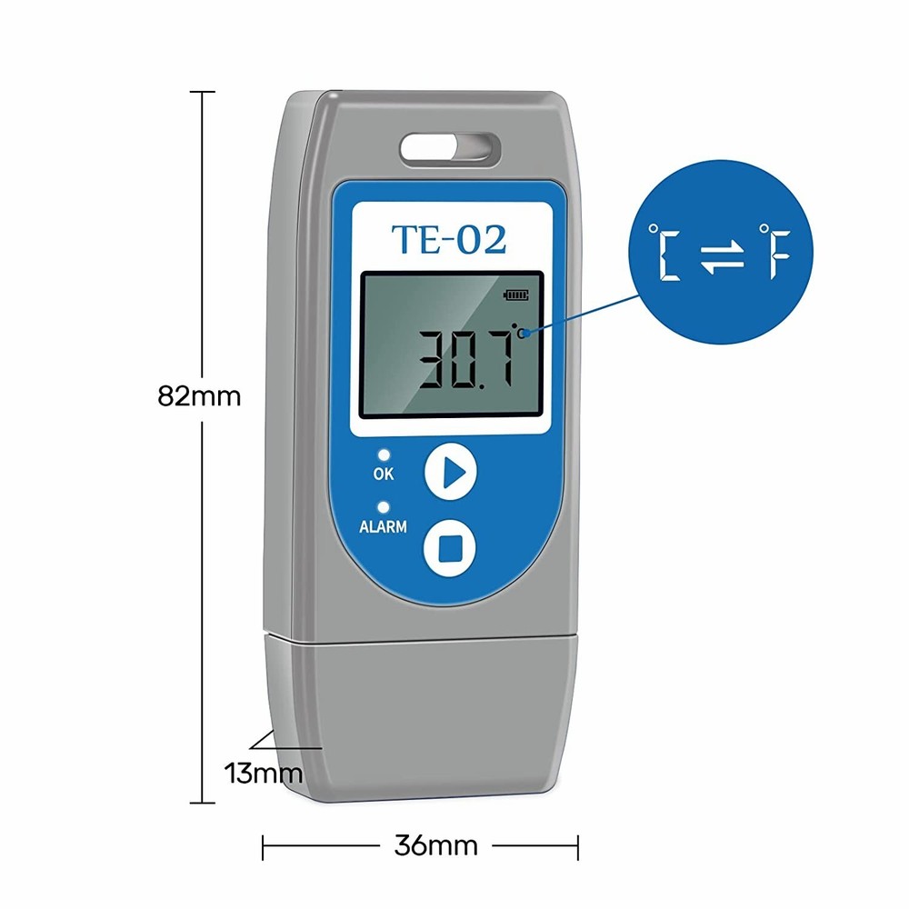 Temperature Data Logger, USB Temperature Data Recorder with PDF & CSV