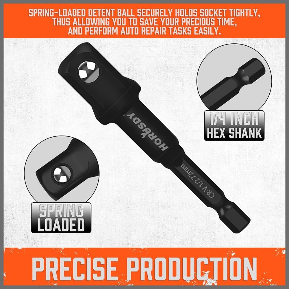 HORUSDY 9-Piece Impact Socket Adapter 3" 6" & 12" Sockets Adapter(9pc)