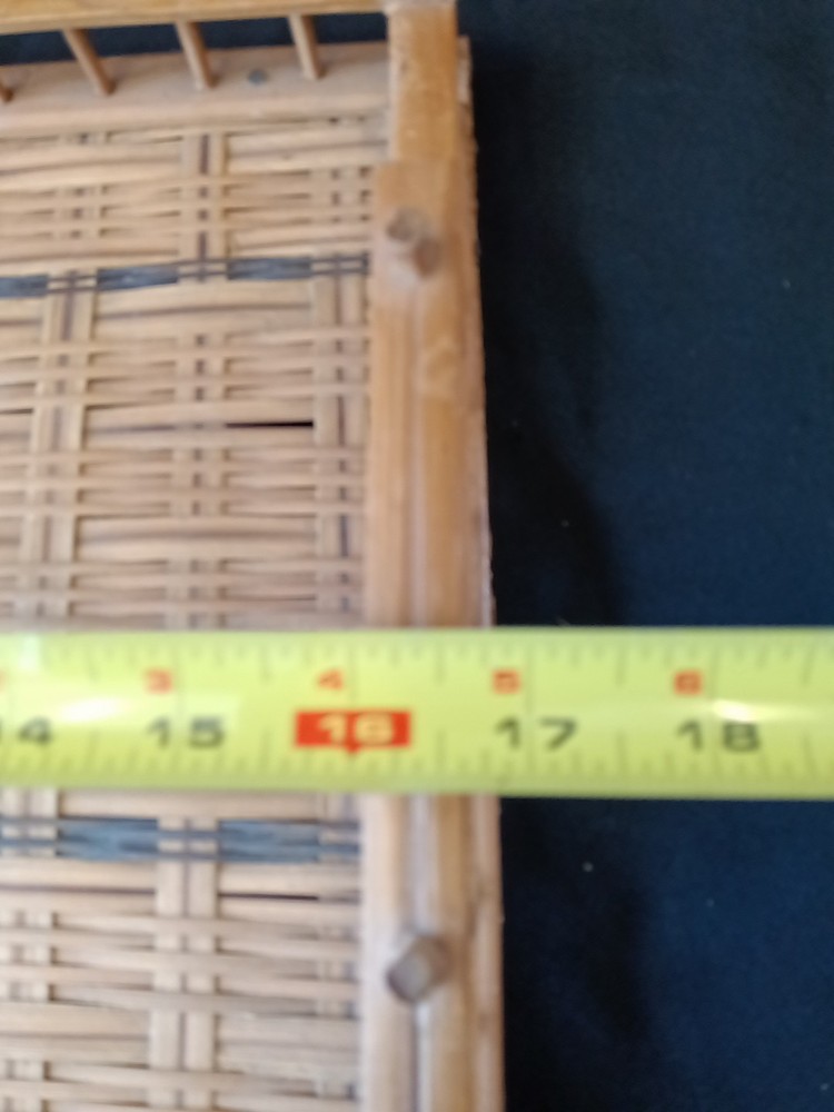 Bamboo Serving Tray Rectangular Sturdy Retro Tiki Barware MCM Boho