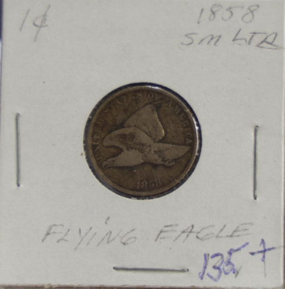 1858 US Flying Eagle 1c VG (Corrosion)
